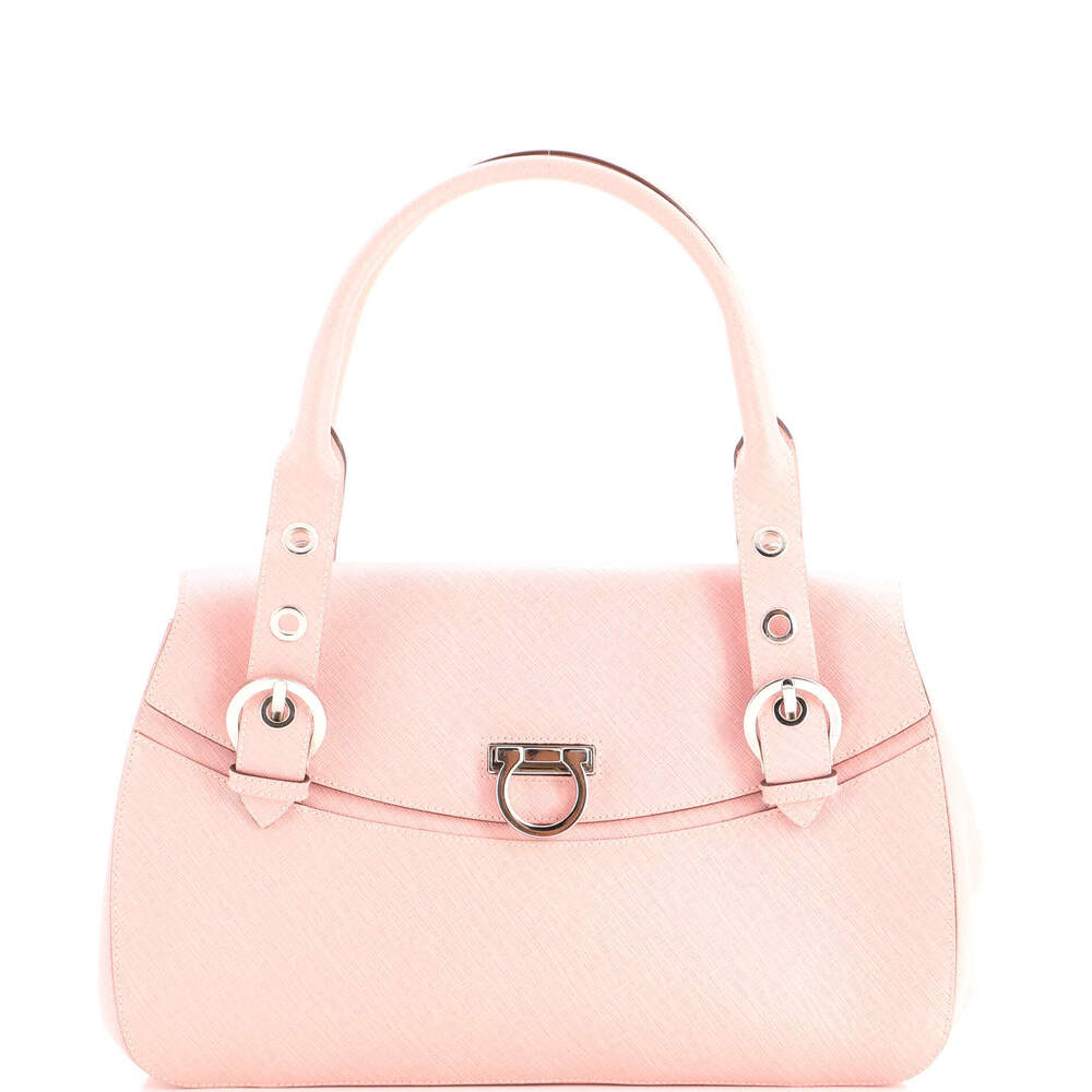 Salvatore Ferragamo Medium Sofia Satchel Laser Cut Leather - Picture 1 of 6